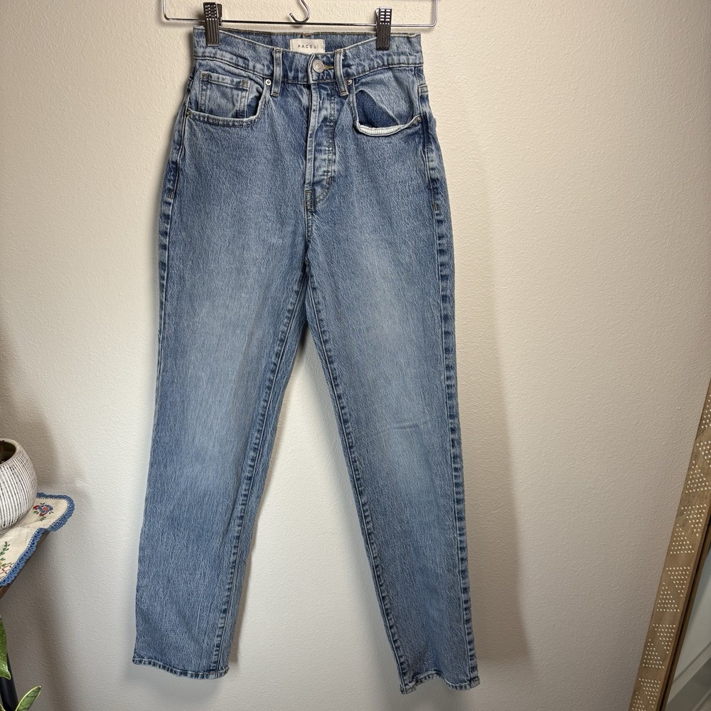 PacSun Womens 23 Blue Stretch Dad Jean Streetwear Denim Cotton Blend